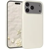 EAZY CASE Handyhülle für Apple iPhone 17 Pro Max Hülle Silikon 6,9 Zoll, Hülle Silikon mit Displayschutz Handy Softcase Slimcover Taupe / Beige