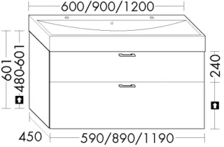 Burgbad WTU.-Schr. Sys30 PG3 Diago 601x890x450 Weiß Hochglanz, WYKN089F1507 WYKN089F1507