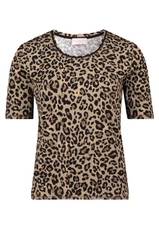 betty barclay - so cosy - - Basic Shirt khaki/schwarz - Gr. - 44