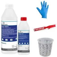 DD Composite Reparatur-Set 750g Epoxidharz Set, Epoxidharz-Set, 5-St., Epoxidharz, Härter, 2 Mischbecher, Rührstab, 4 Nitril-Handschuhe, Universal-System für Beschichtungen, Klebe- und Spachtelmassen