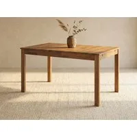 Massivart® Esstisch ausziehbar 125-165 cm / Massivholz geölt Wildeiche »VARIUS«, 40 cm Einlegeplatte • keilgezinkte Lamellen