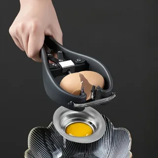2 in 1 Kitchen Egg Shell Opener Egg white Separator 304 Stainless Steel Egg Opener Egg Shell Opener Fast Egg Beater Kitc