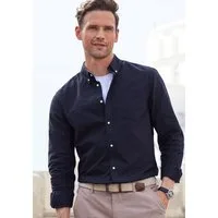 H.I.S Langarmhemd regular-fit mit Button-down-Kragen, reine Baumwolle