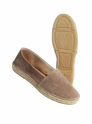 Espadrij Herren Espadrij l`Originale Beige Obermaterial: Veloursleder