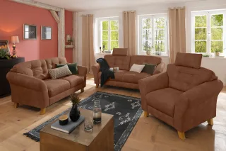 Home affaire 2-Sitzer "Trondheim" mit Federkern, Knopfheftung im Rücken