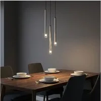 GLOBO LIGHTING Pendelleuchte, Leuchtmittel nicht inklusive, Hängeleuchte Hängelampe Esstischlampe silber 3 flammig