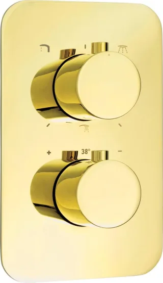 Neuesbad Unterputz Thermostat Brausearmatur - rund, Oberfläche: gold NB1DEBXY_ZEBT1