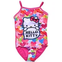 Hello Kitty Badeanzug Mädchen Schwimmanzug mit Herzen Gr. 98 - 128 cm