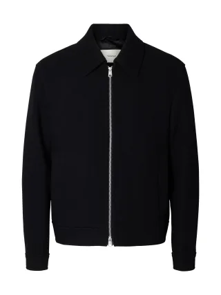 selected men - SLMPHILIP WOOL BLEND JKT NOOS Black - Gr. - L