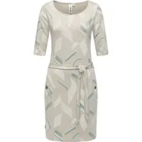 Ragwear Jerseykleid Kenisha Print Midikleid mit Taillengürtel