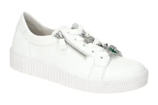 Gabor 63.339.21 Damen Sneaker wei? silber - BEST FITTING mit Glattleder & Wec...