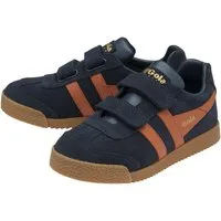 Gola Harrier 2025 (Wildleder,Klettverschluss) navyblau/orange Kinder Sneaker