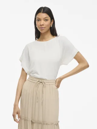 VILA - VIJOSA S/S TOP - NOOS Snow White - Gr. - 38