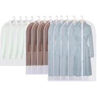 Mutig Kleiderschutzhülle transparente Kleidersäcke 12 St Kleidersäcke faltbar,M/L/XL (Je 4 Stück in M/L/XL,60×80/100/120 cm, 12 St., Halbtransparentes PEVA ist wasserabweisend, staubdicht, atmungsaktiv) Geeignet für kurze Jacken und Anzüge bis hin zu