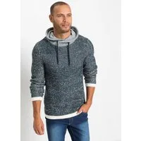 bonprix Strickpullover aus Polyacryl, mit Schalkragen und Kordelzug, melierte Optik