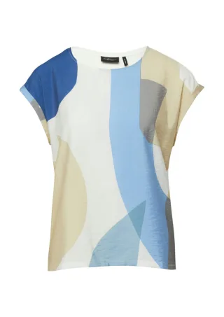 s.Oliver Red Label - Relaxed-Fit-Shirt mit All-over-Print weiß - Gr. - 40