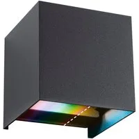 Paulmann LED Außen-Wandleuchte Outdoor 230V Cybo RGBW Zigbee 2000-6500K anthrazit, LED fest integriert, Tageslichtweiß, Zigbee RGBW