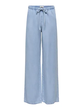 JDY - JDYMIRA MW WIDE STRING PANT PNT NOOS Light Blue Denim - Gr. - 30