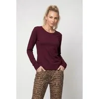 Monari Langarmshirt Shirt Basic Schmuck Regular fit mit Rundhalsausschnitt