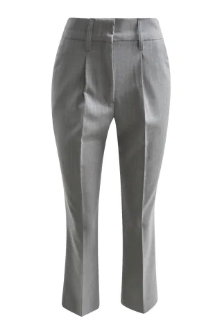Smith&Soul - Pinstripe Pants cement print - Gr. - XS