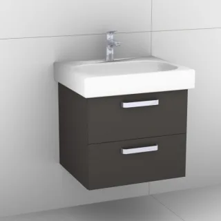 Artiqua 413 Waschtischunterschrank für Citterio 500544 ( ehem. 123560) Stahlgrau, 413-WU2L-K100-7142 413-WU2L-K100-7142-88