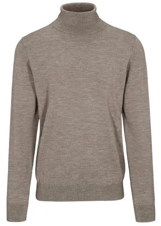 COMMANDER Finest Clothing - Rollkragen Pullover, uni nougat mel. - Gr. - 3XL