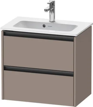 Duravit Ketho.2 Waschtischunterbau wandhängend Basalt Matt 610x390x549 mm - K25255043430000 K25255043430000