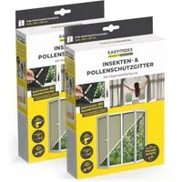 EASYmaxx Insektenschutz-Fensterrahmen Insect Protect Insekten- & Pollenschutzgitter 150 x 130 cm, (2-St), Moskitonetz zuschneidbar, Einfache Montage mit 12 Magneten