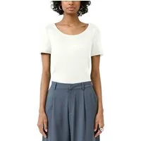 QS Kurzarmshirt mit tiefem Rundhals