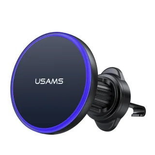 USAMS CD277 15W Magnetic Wireless Charger Car Phone Holder Fast Wireless Charging Bracket Car Air Vent Compatibility for