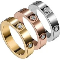 ROUGEMONT Fingerring Partner Ring Freundschaftsring Ring Wasserfest Hypoallergen, Hypoallergen