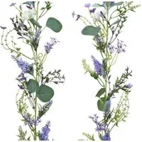 Kunstblume, Decoris season decorations, Kunstblumen Girlande Wildblumen 180cm lila / flieder 1 Stück sortiert