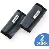Hauck Autokindersitz Smoothe Me - 2er Pack - Grau, Gurtpolster für Babyschalen und Kinder Autositze 2er Pack