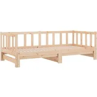 vidaXL Bett Tagesbett Ausziehbar 2x(80x200) cm Massivholz Kiefer
