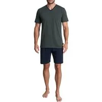 TOM TAILOR Shorty Nevada (2 tlg) Streifendesign, Kurzarm, V-Ausschnitt, kurze Hose