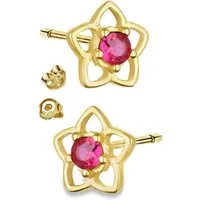 Limana Paar Ohrstecker 925 Silber Blumen 18k Gold vergoldet Damen Frauen Ohrringe (inkl. Schmuckbox), Geschenk Idee zu Ostern Weihnachten Geburtstag Nikolaus Muttertag