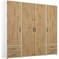 rauch Drehtürenschrank Kleiderschrank Schrank Garderobe Wäscheschrank VOYAGER (in 3 verschiedenen Ausstattungen BASIC/CLASSIC/PREMIUM) mit 2 modernen Griffvarianten, mit Außenschubladen MADE IN GERMANY