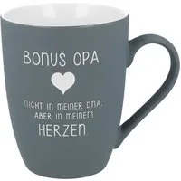 Spruchreif® Tasse SOFT-TOUCH-Tasse mit beidseitiger Gravur, Bonus Eltern, Stiefeltern