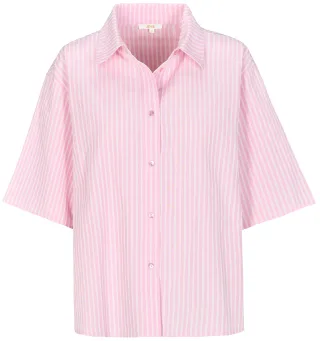zab company - Da. Streifen-Bluse, 1/2 Arm rose-weiss - Gr. - 40