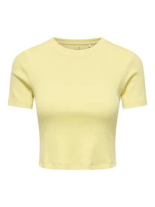 ONLY - ONLBETTY SS O-NECK SHORT TOP CC JRS Sunlight - Gr. - L