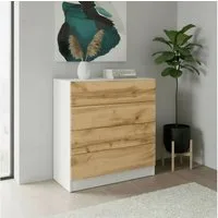 borchardt Möbel Kommode Vaasa, Kommode mit 4 Schubkästen auf Kugelführungen, Breite 76 cm