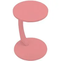 en.casa Beistelltisch, »Holeby« C-Form mit 4 Rollen rund 56 x Ø 38 cm Rosa