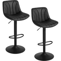 VASAGLE Barhocker Barstuhl, Küchenhocker, höhenverstellbar, um 360° drehbar (2 St., 2er Set), 46,5 x 43 x (88-108) cm (T x B x H), für Esszimmer, Küche
