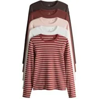 The Set Langarmshirt The Set Rundhals-Langarmshirts, 5er-Pack (5-tlg)