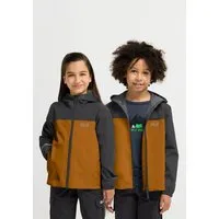 Jack Wolfskin Regenjacke ADVENTURETRIBE 2L JKT K atmungsaktiv, wasserdicht, mit Reißverschluss, normale Länge