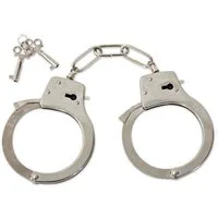 Orlob Polizei-Kostüm Metall Handschellen mit 2 Schlüssel Polizei Halloween Karneval, 100% Metall