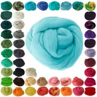 maDDma 25g Filzwolle / Märchenwolle, Nass- u. Trockenfilzen, Farbwahl Bastelgarn, aquamarin