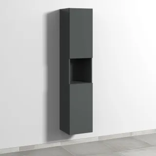 Sanipa 3way Hochschrank mit 2 Türen und 1 offenem Fach, Anthrazit-Matt SM11522