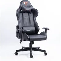 Hyrican Gaming-Stuhl "Striker Copilot" schwarz, Kunstleder, ergonomischer Gamingstuhl, Bürostuhl, Schreibtischstuhl, geeignet für Kinder und Jugendliche