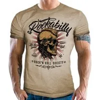 GASOLINE BANDIT® T-Shirt im Retro Used Look für Rockabilly Fans: Rock'n Roll Society